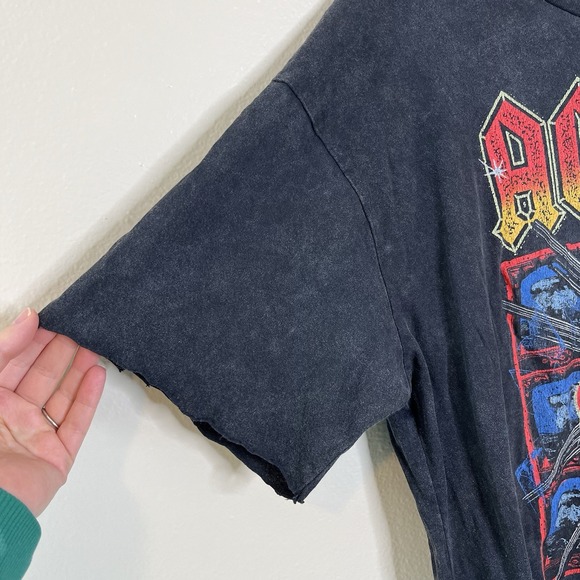 ACDC Band T Shirt Tour M Rock Music Graphic T Grunge Goth - Picture 2 of 9